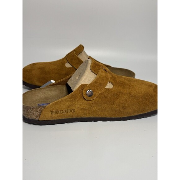 Birkenstock New Boston Mink Suede Leather Soft Footbed Narrow Select W-11 M-9 - Picture 10 of 16